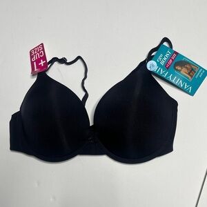 Vanity Fair Ego Boost Bra Underwire Add-A-Size Push Up Black Size 38C NWT